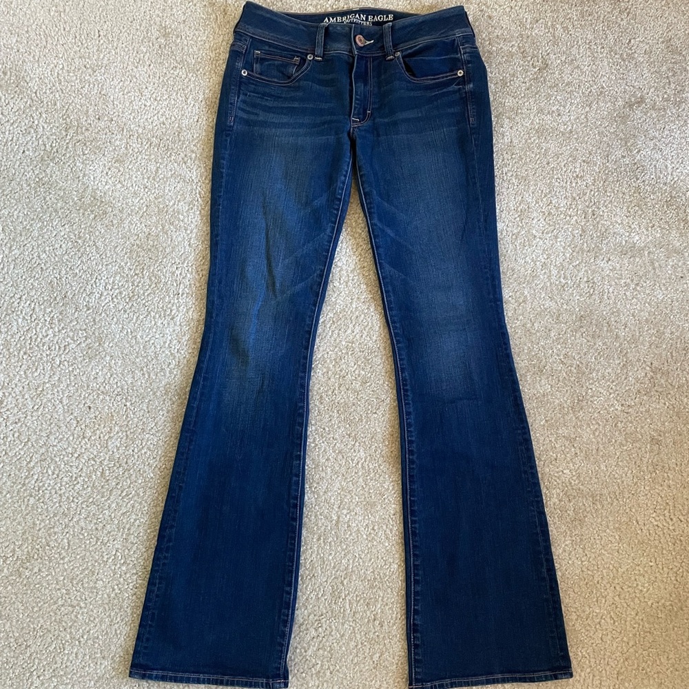 American Eagle Women Women’s Jeans Denim Size 6 Long Super Stretch Kick Boot